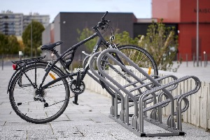 Photo d'un rack de vélos