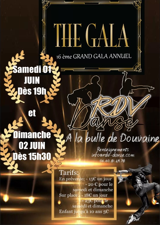 Affiche du Gala de Danse du 1er et 2 juin 2024