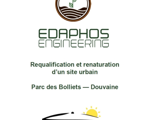 page de garde de la plaquette sur la requalification et renaturalisation du site urbain des Bolliets