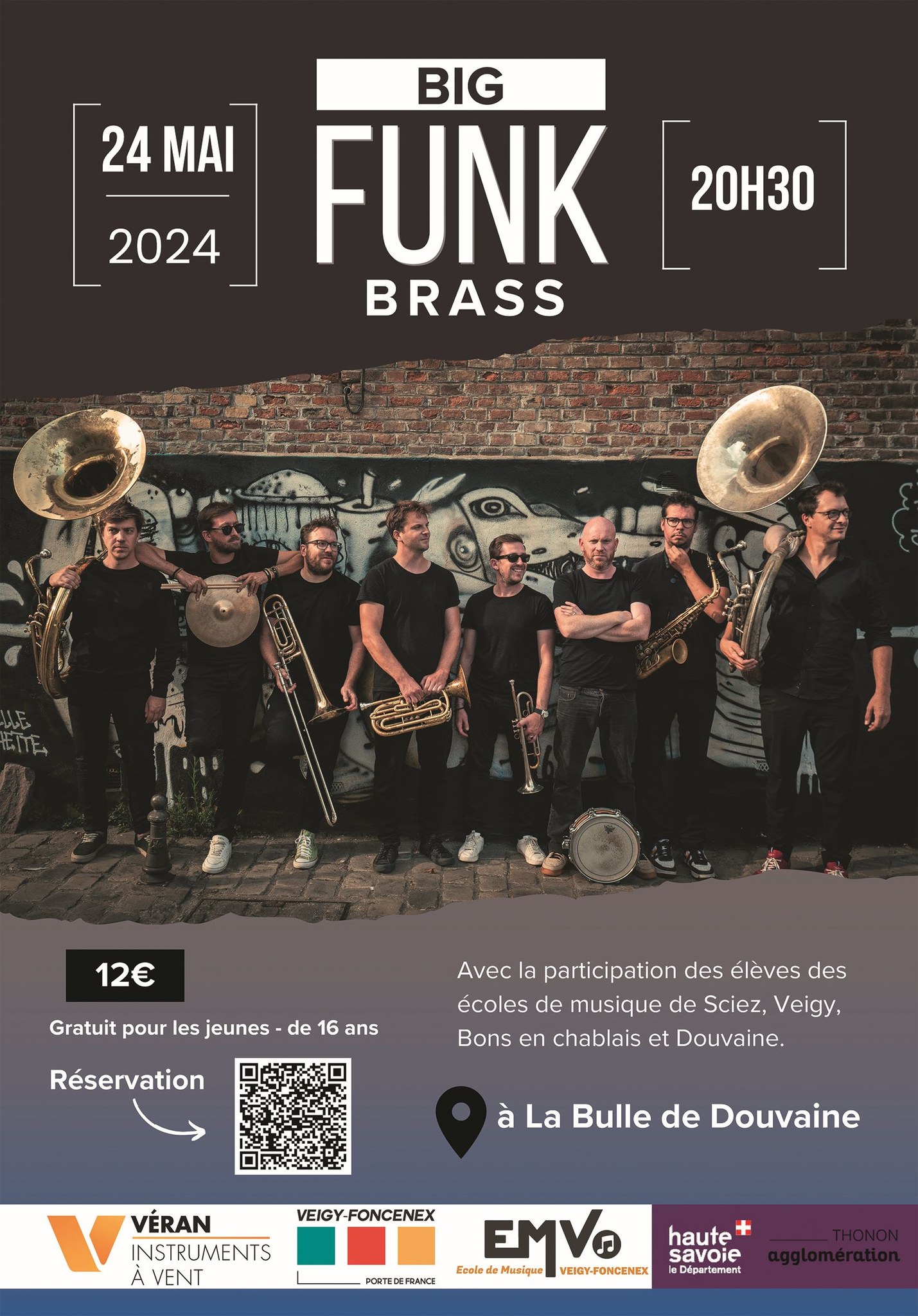 Affiche du concert Big Funk Brass le 24 mai 2024