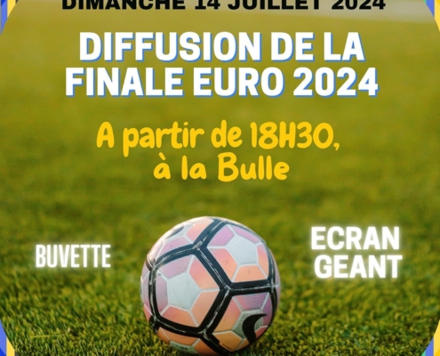 Affiche de la diffusion de la finale Euro foot 2024