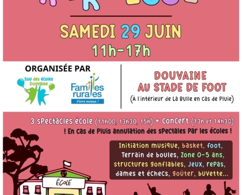Affiche de la kermesse du 29 juin 2024