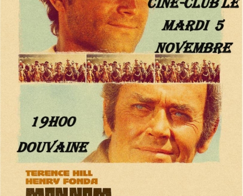 Affiche du Ciné-Club pour la séance du 5 novembre 2024 avec la diffusion du film "mon nom est personne"