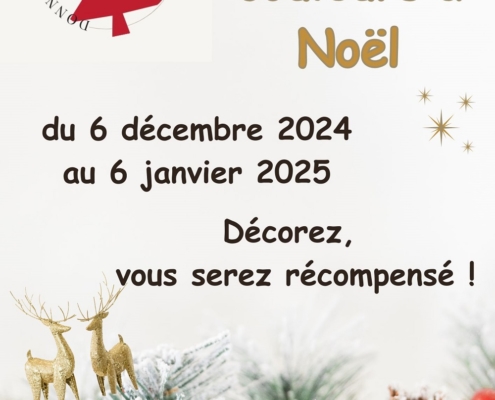 Affiche "Donnons des couleurs à Noël" pour insciter les douvainois à décorer pour illuminer nos fêtes. du 6 décembre au 6 janvier.