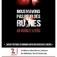 Affiche de la projection du film "nous n'avons pas peuir des ruines" dans le cadre des Bobines du Léman le jeudi 23 janvier 2025