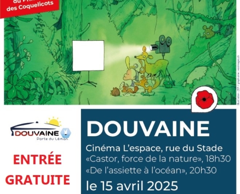Affiche du festival du film vert mardi 15 avril 2025 dès 18h30 avec entrée gratuite