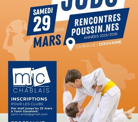 affiche de la mini coupe d'Europe de Judo le samedi 29 mars 2025