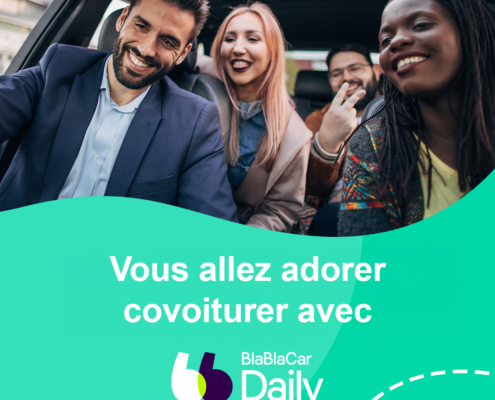 affiche du Genevois francais pour le covoiturage blabla car