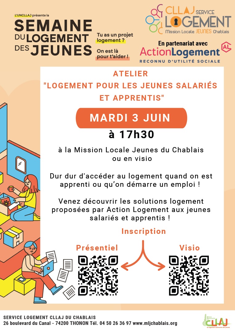 affiche de l'atelier du 03/06 lors de la semaine du Logement des jeunes