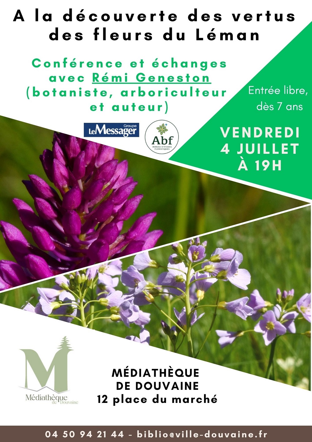 Conférence et échange avec Rémi Geneston le vendredi 4 juillet 2025 à 19h à la médiathèque de Douvaine