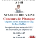 Affiche annoncant le concours de pétanque organisé par le don du sang le dimanche 29 juin 2025 dès 14h au stade de Douvaine