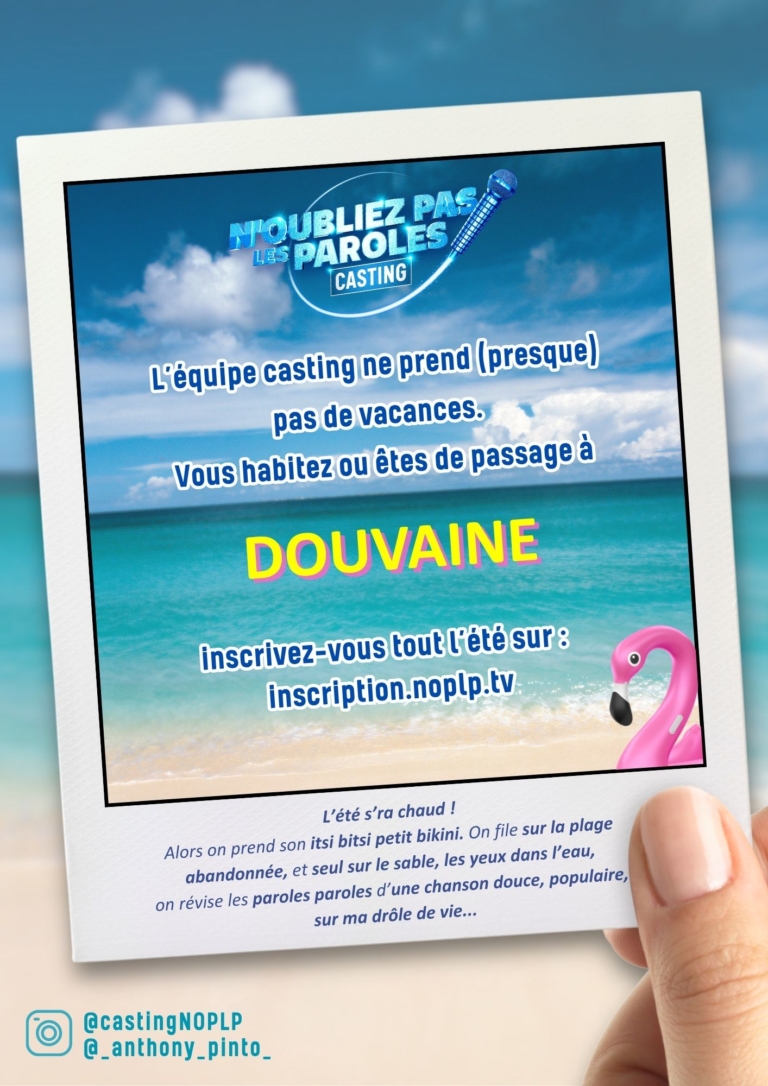 affiche pour recrutement de n'oubliez pas les paroles sur Douvaine