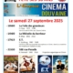 Affiche avec la programmation des films diffusés gratuitement pour les 30 ans du Cinéma le 27 septembre 2025