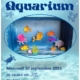 Affiche de la médiathèque proposant l'atelier "aquarium" le mercredi 10 septembre 2025 de 14h30 à 16h dans leurs locaux