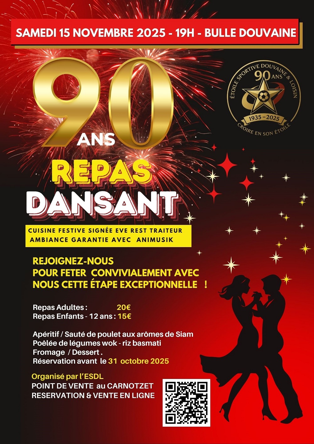 Repas dansant – 90 ans de l’ESDL