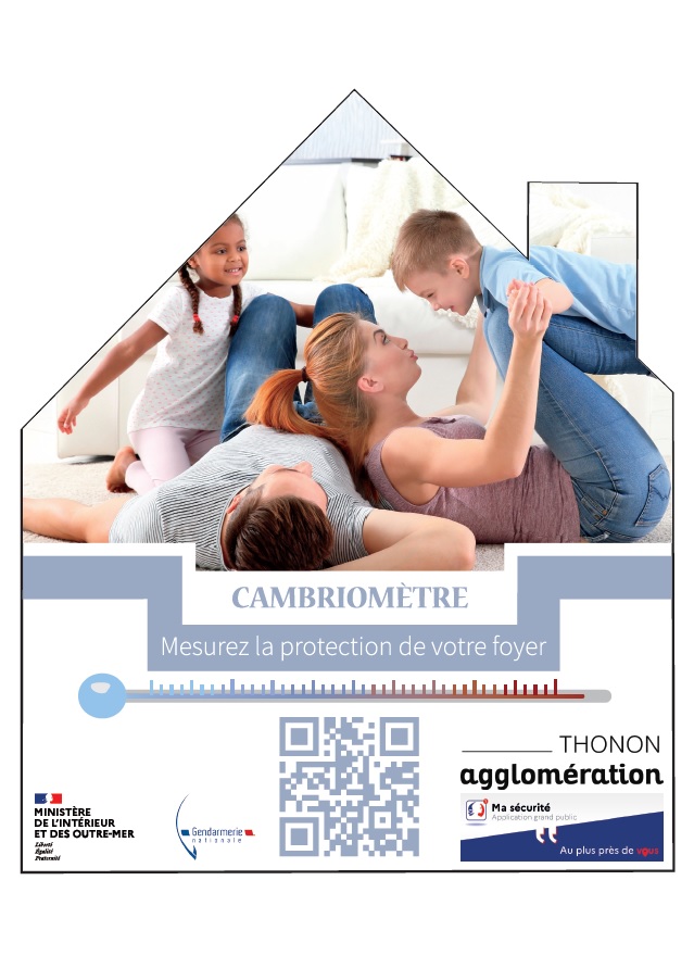 Première page du cambriomètre - mesure avec la gendarmerie et Thonon agglo et application ma sécurité