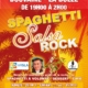 Affiche de la Soirée Spaghetti Salsa Rock du samedi 29 novembre 2025 à la Bulle.. entrée adulte 25€ (spaghetti à volonté, dessert, café) ; 15€ moins de 12 ans ou entrée bal seul dès 23h à 10€
