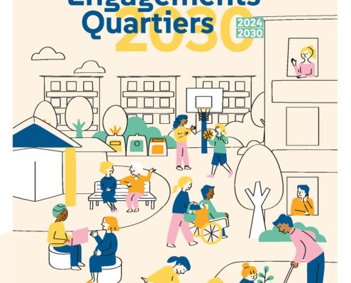 Affiche pour le contrat de Ville Engagements Quartiers 2024-2030 avec le soutien de Thonon Agglo