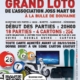 affiche du Loto de Joss'Mart 58 le 28 mars 2026 à 20h à la Bulle de Douvaine. ouverture des portes 18h30. Tarif 25€ les 5 cartons en pré vente, à l'office de Tourisme Thonon ou Douvaine