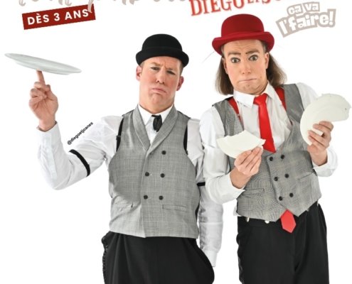 Affiche du spectacle tout public proposé par la MJC Chablais : "Ca va l'faire !" par Diego et Joanes le mercredi 25 février 2026 à 16h à la salle des fêtes de Ballaison. rens. et réservation MJC Chablais