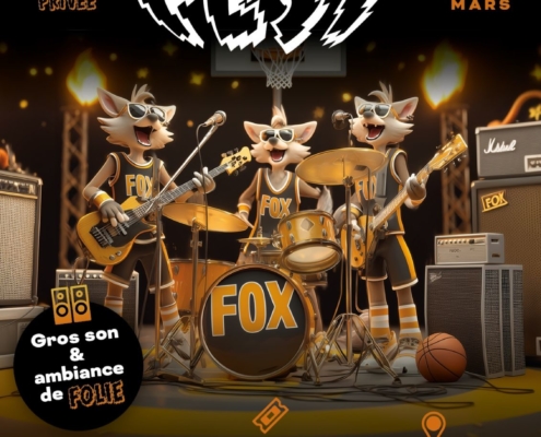 Affiche pour la soirée privée du Spirit Basket le samedi 14 mars 2026 à la salle du Coteau dès 19h30. Pré-vente obligatoire