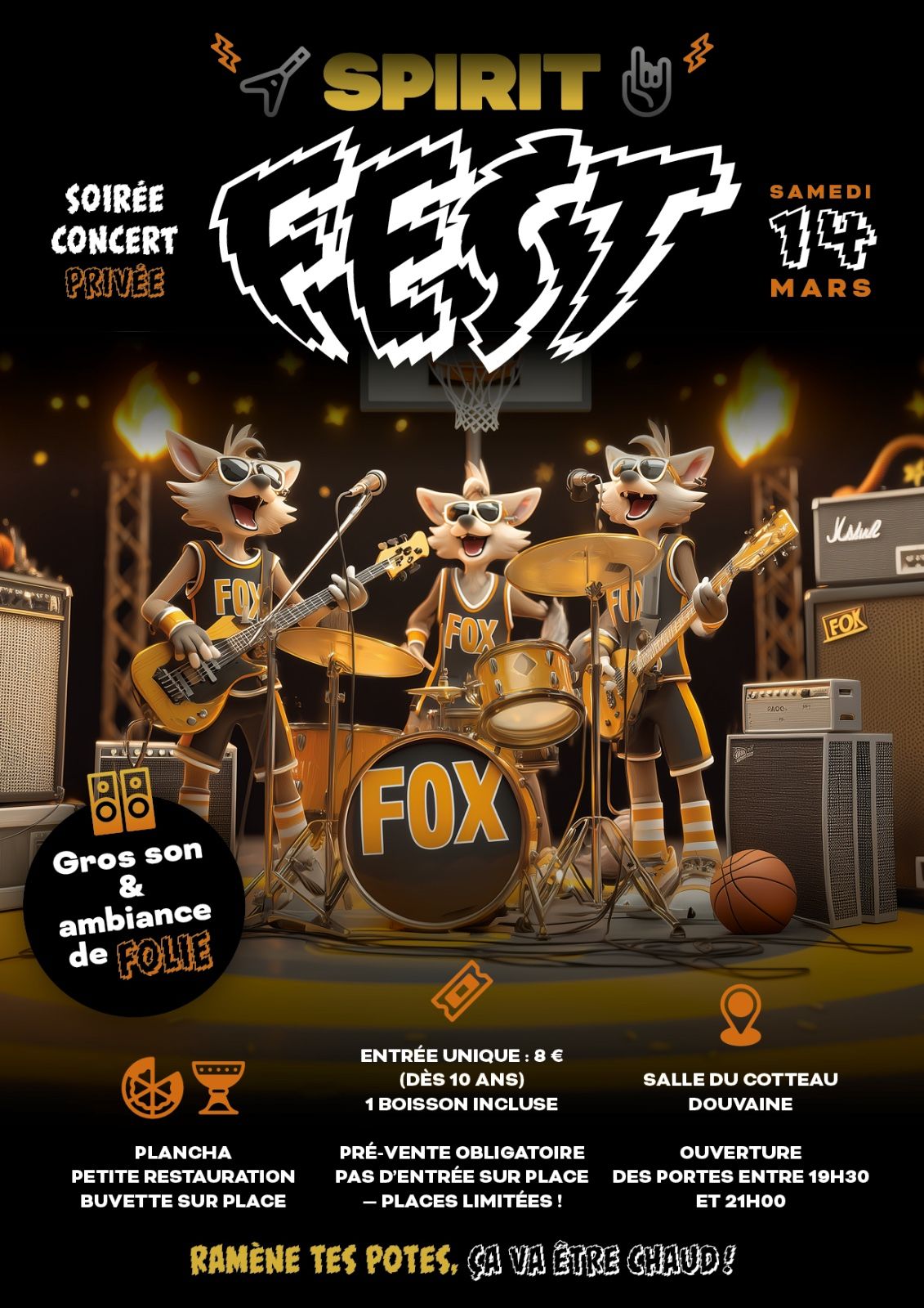 Soirée concert du Spirit Basket
