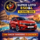Affiche du super Loto de l'ESD&L le samedi 11 avril 2026 à 20h la Bulle de Douvaine. Sur réservation !