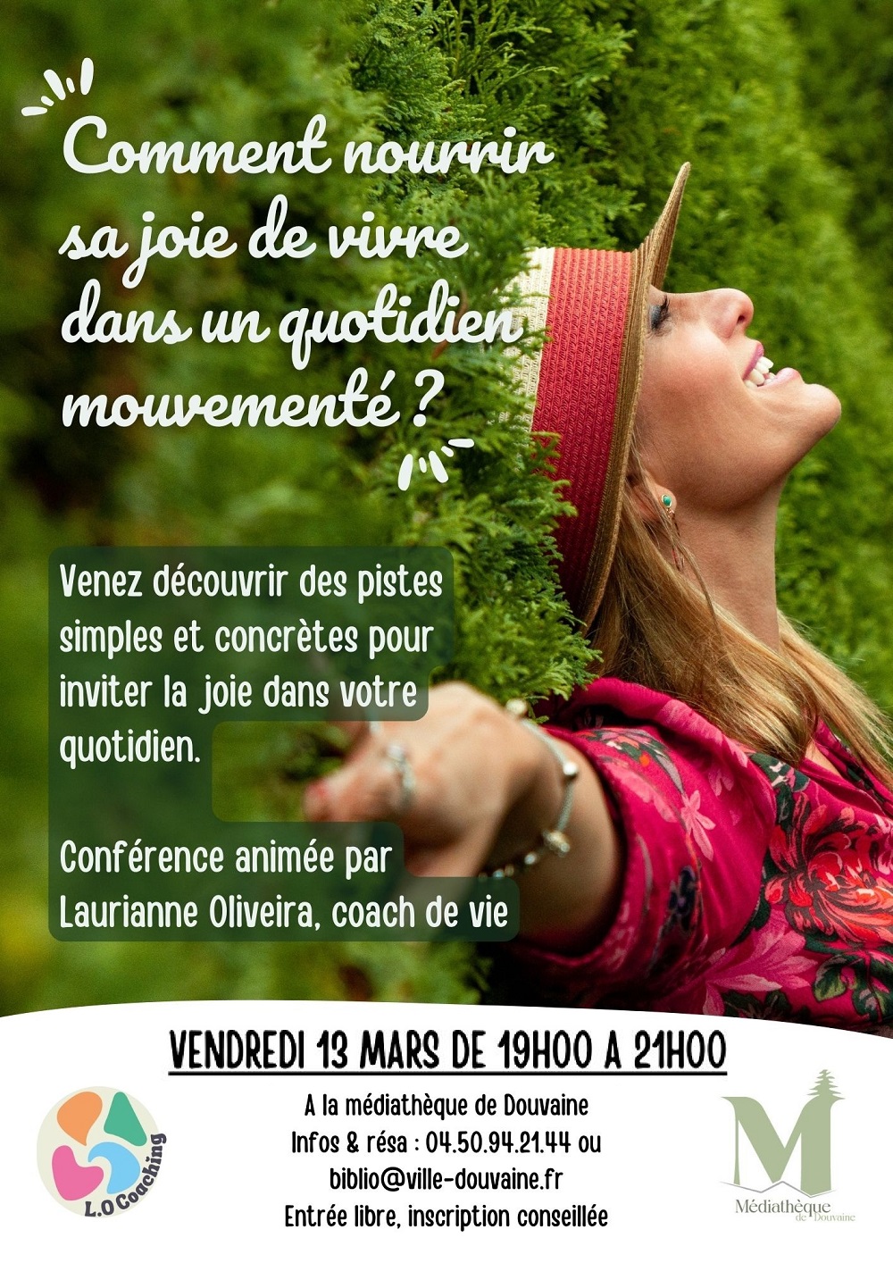 Médiathèque – conférence joie de vivre