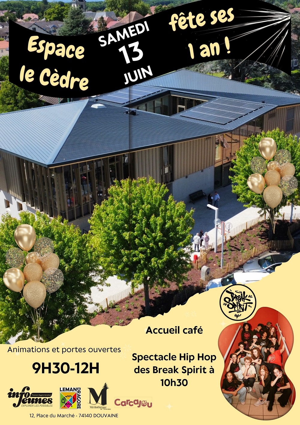Venez fêter les 1 an de l&rsquo;Espace le Cèdre