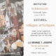Affiche pour l'exposition des œuvres de collages artistiques d'Esthel les 6 juin 10h-17h et 7 juin 10h-16h avec vernissage le 5 juin 17h. 45 Route du Crépy