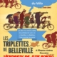 Affiche des triplettes de Belleville personnalisée avec la date du cinéclub du vendredi 26 juin, à 19h, soirée en collaboration avec le véloclub de Douvaine