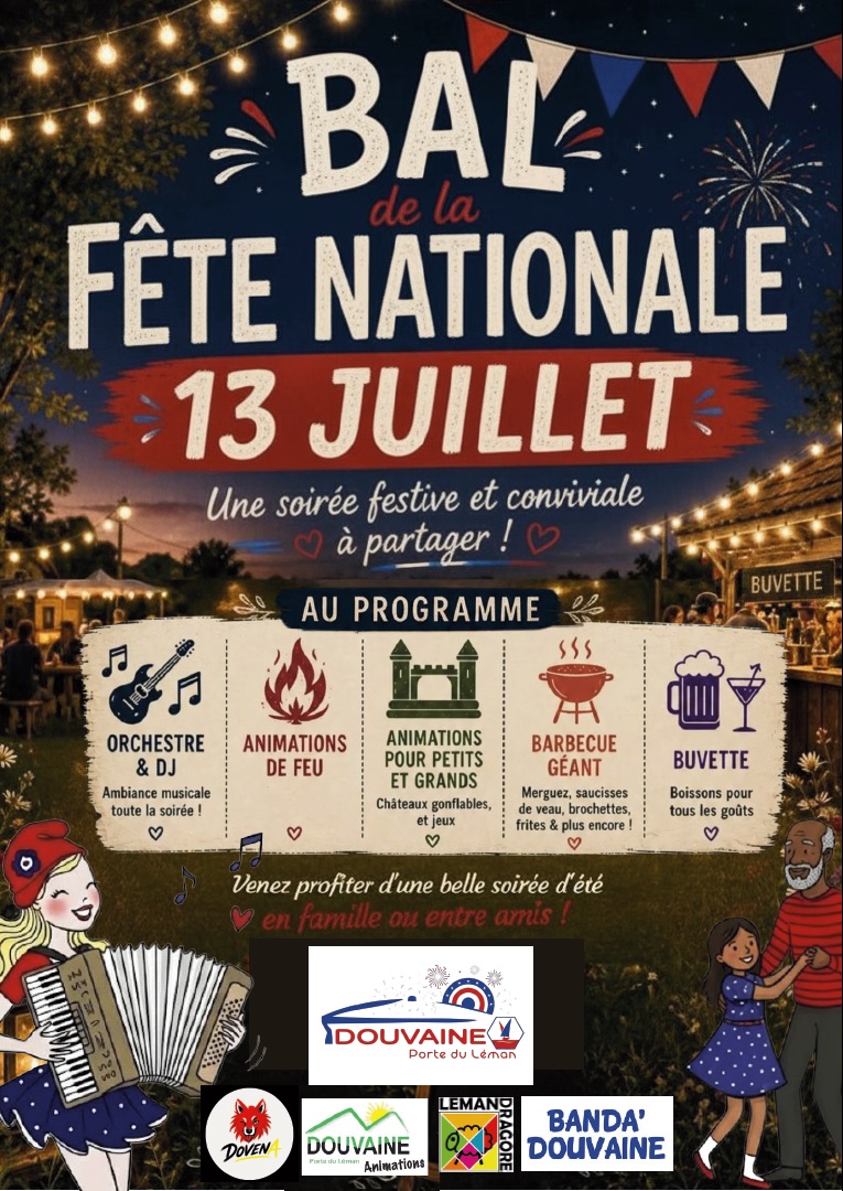 Bal de la fête nationale à Douvaine – 13 juillet