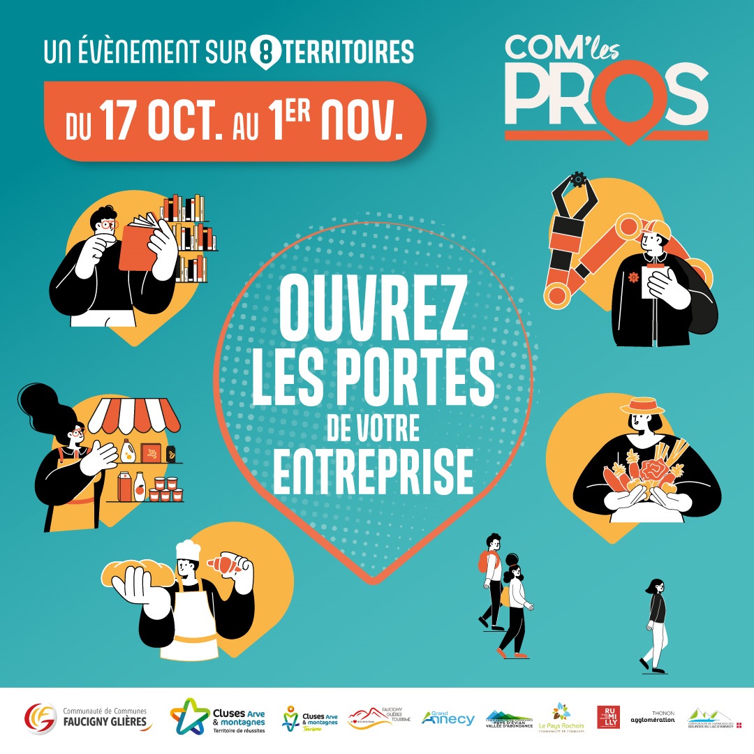 COMLESPROS_1080x1080_26 affiche "Com' les pros" pour l'accueil d'étudiants en entreprise sur la période du 17 octobre au 1er novembre 2026