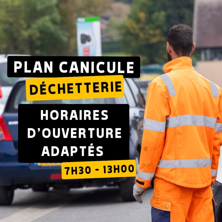 Plan canicule déchetterie : horaires d'ouverture adaptés 7h30-13h