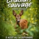 sur fond d'une photo de faon d'Erwan Vernay, propomtion de l'exposition de ses photos animalières : "Chablais sauvage" à la médiathèque de Douvaine du 5 août au 14 septembre 2026