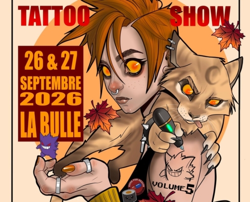 Affiche pour le Douvaine Tattoo Show les 26 et 27 septembre 2026 à la Bulle