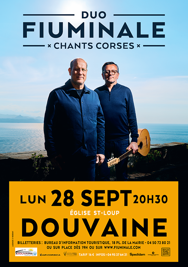 photo du duo Corse Fiuminale en concert à l'Eglise de Douvaine le 28 septembre 2026