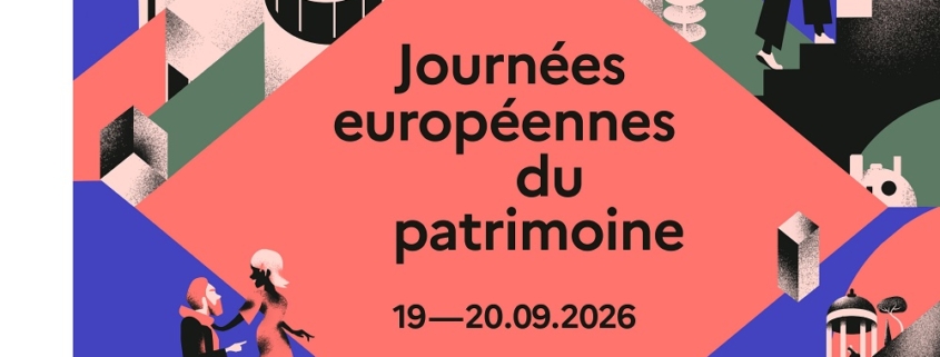 Affiche nationale des Journées du Patrimoine les 19 et 20 septembre 2026