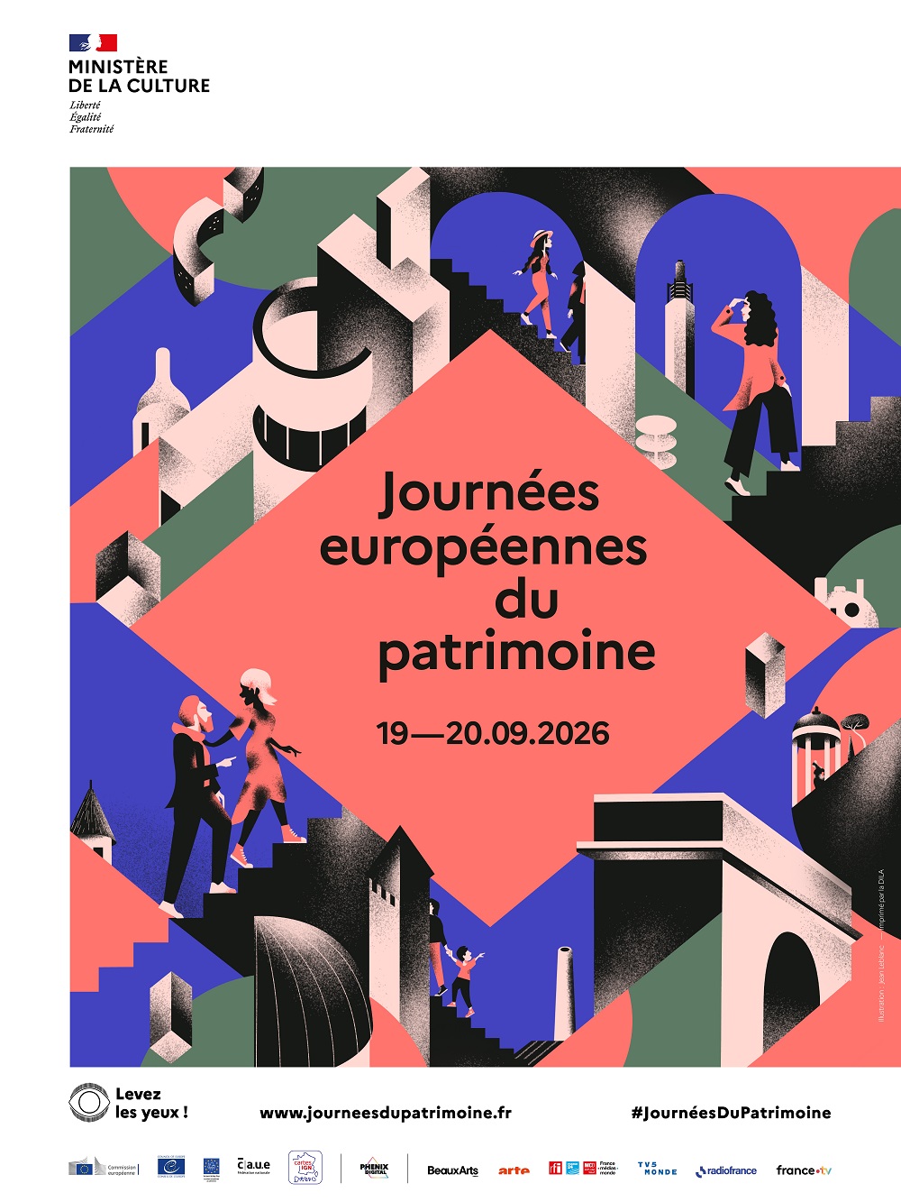 JEP_affiche_1000pxl Affiche nationale des Journées du Patrimoine les 19 et 20 septembre 2026