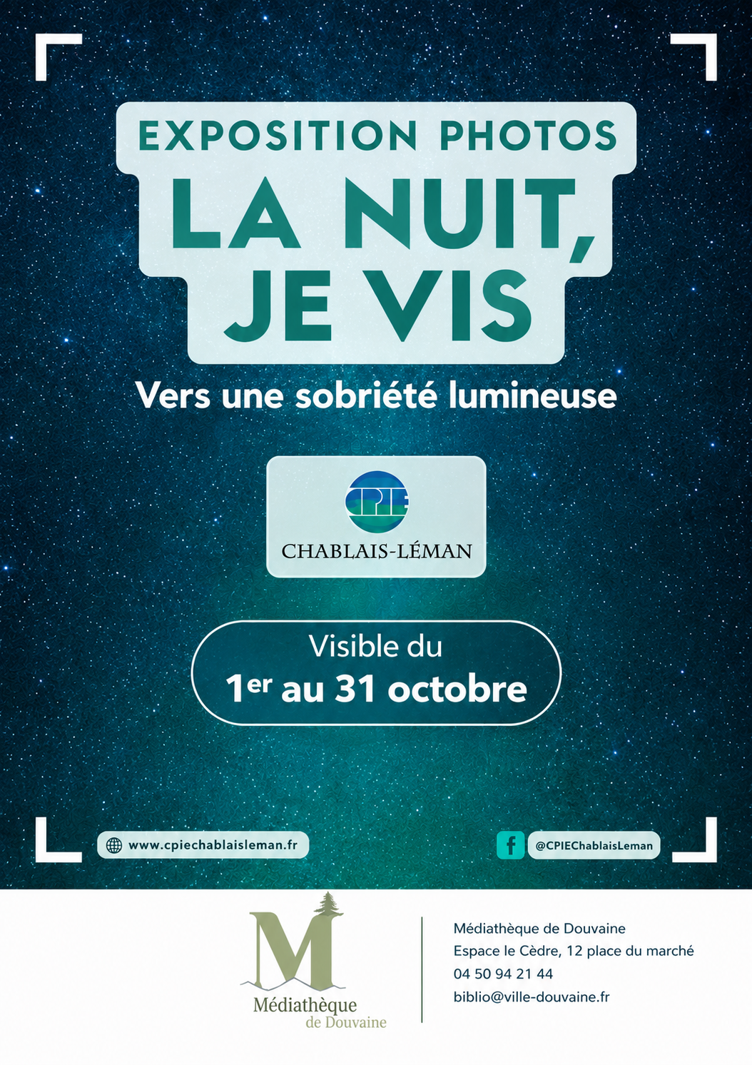Expo vers la sobriété lumineuse du 1er au 31 octobre