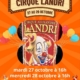 Affiche reprenant celle du cirque Landri à Douvaine, Parking de la Bulle les 27, 28 et 29 octobre à 16h. Tarif unique 12€