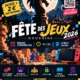 Affiche pour la fête des jeux du dimanche 22 novembre 2026 de 10h à 18h à la Bulle. entrée 2€